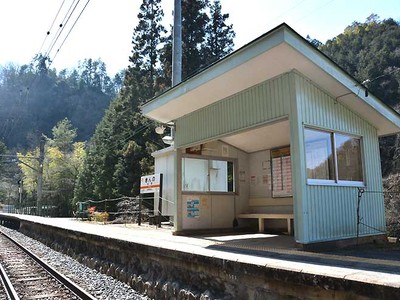 秘境駅の周辺で春の野山を散策　21日、ＪＲ飯田線金野駅