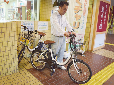 福井市まちなか観光、電動で楽々　自転車シェア事業始動