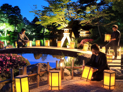 初夏の夜、幽玄の光　兼六園と金沢城公園、５日からライトアップ