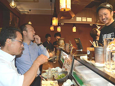 上田駅構内に立ち飲み店開業　７蔵の地酒と「美味だれ焼き鳥」