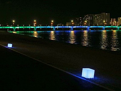 水都輝く光の懸け橋　新潟・信濃川