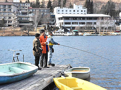 白樺湖、ワカサギ釣り復活　１２月中旬１２季ぶりに