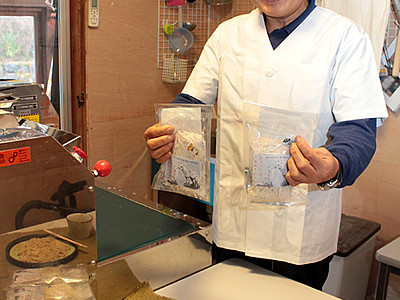 上市の食材で特産うどん　役場ＯＢの黒田さん商品化