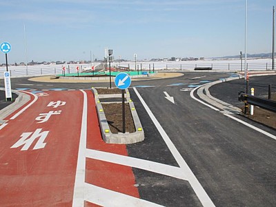 あじさい交差点　観光の新資源に　１９日に開通　新潟県内初のラウンドアバウト