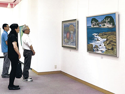 自然画など秀作３８点　県七尾美術館で七尾日創展が開幕