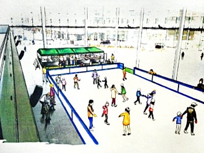 福井のスケート場、名称はハピリンク　JR駅近くに来月から開設