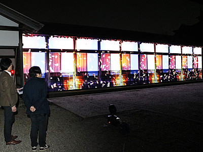 ３Ｄ映像、壁面彩る　瑞龍寺で試験投影