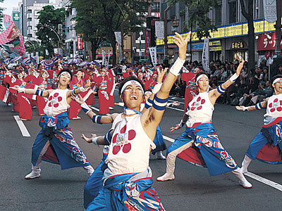 勇壮、札幌で初演舞ＹＯＳＡＫＯＩソーラン祭り