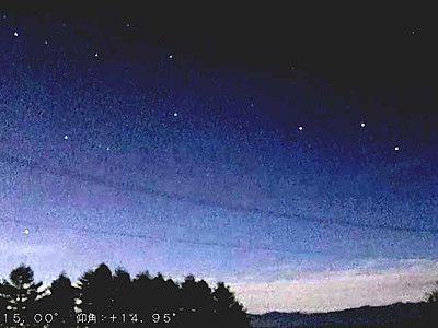 高感度カメラで星空配信　飯田・しらびそ高原に設置