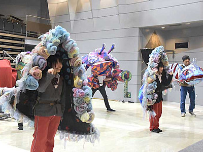 「さんしょううお」に磨き　巨大人形劇、飯田で２８日再演
