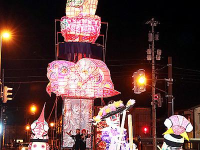 「文久の大行燈」ムード盛り上げ　１日から福野夜高祭