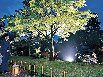 夜の名園、光の演出　金沢城・兼六園四季物語春の段