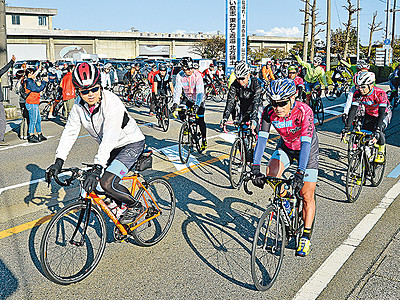 自転車で新川快走　３市３町舞台「チャレンジライド」