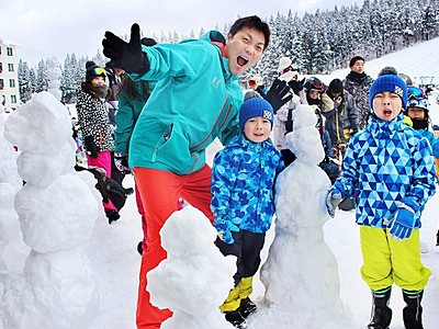 雪だるま作り、ギネスに挑戦　福井・ジャム勝山