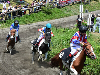 草競馬大会、高原を疾走　塩尻で２６レース