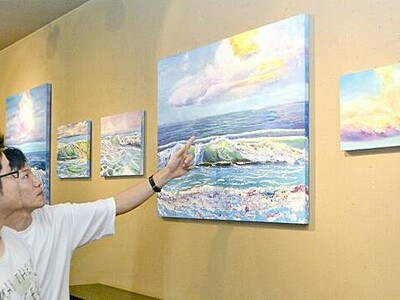 故郷の自然をモチーフに　鯖江の画家が個展