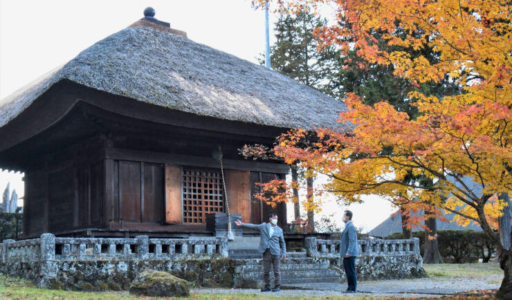 健幸ウォークで訪れる予定の中禅寺の重要文化財「薬師堂」