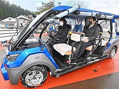 永平寺町で自動運転車の有料運行スタート　福井県の遊歩道「参ろーど」
