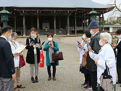 勝興寺を音声案内、外国語にも対応携帯機導入