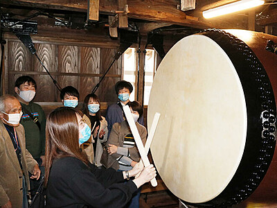 勝興寺 鼓堂の太鼓復活　戦前まで使用、住民有志が修理資金