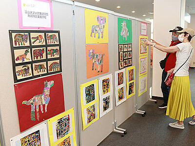 障害ある子の作品紹介　富山空港でアート展