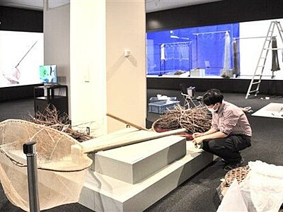 三方五湖の伝統漁法に光　漁具など展示、福井県立若狭歴史博物館