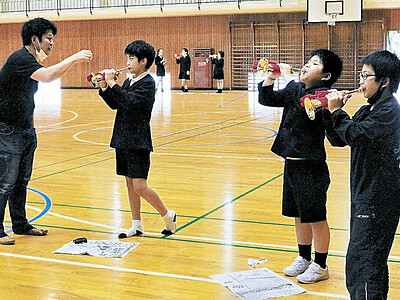 小学生がラッパ手に　白山・美川「おかえり祭り」で初めて　12人名乗り、練習開始