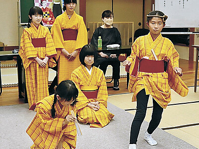 子供役者、お旅まつりへ成果を披露　小松・寺町で稽古始め式
