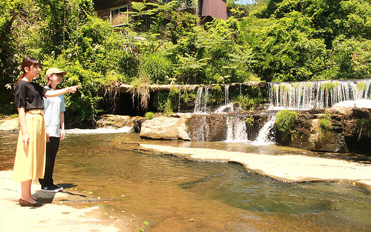 涼感漂う宮島峡の「一の滝」