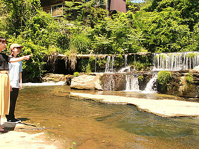 宮島峡の滝でフォトラリー　小矢部市観光協会