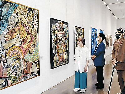 風景や人物画展示　金沢で水彩連盟北陸支部