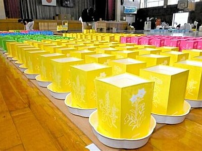 敦賀花火8月16日に4年ぶり開催　灯籠は準備万端
