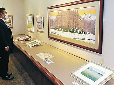 自然の風景を版画で　金沢市で日本版画会名誉会長・小暮さんの個展