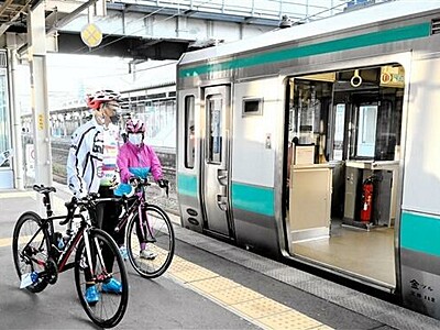JR小浜線で自転車の旅　サイクルトレイン初運行、県内外のモニター15人満喫