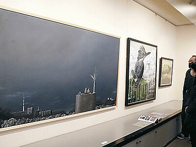太田、川崎さんの絵画３３点並ぶ　白山で二人展