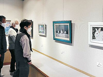 個性豊かな絵画や彫刻　二紀会石川会展