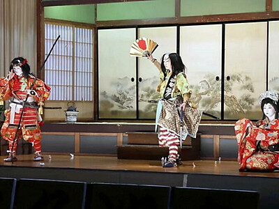 歌舞伎役者も黒子も中学生　伝統の公演会､熱演に沸いた大鹿村