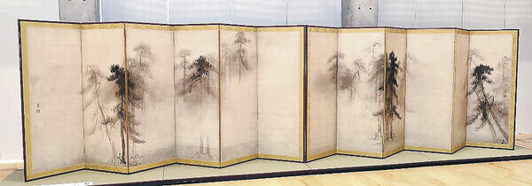 筆遣いまで再現された長谷川等伯の「松林図屏風」の複製品