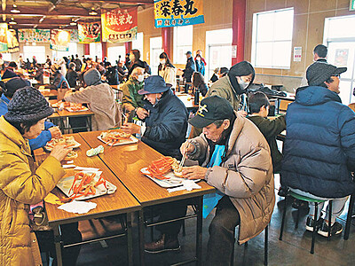 熱々蒸しガニ味わって　２月２４・２５日、魚津・海の駅蜃気楼でイベント「蟹騒動」