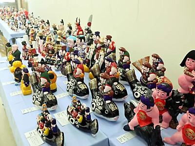 中野市で「土人形」展示始まる、３１日からは「中野ひな市」