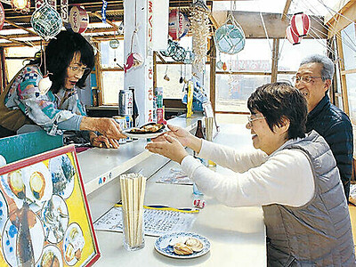 千里浜に焼き貝の香り　大型連休へ３店開業