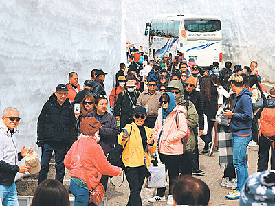 訪日客の人気は雪の大谷に集中　富山県内観光地周遊せず、政策投資銀が位置情報調査