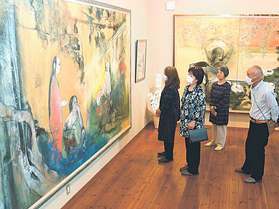 日本画家・阿部信吉さんの創作活動知って　砺波で５年越しの遺作展